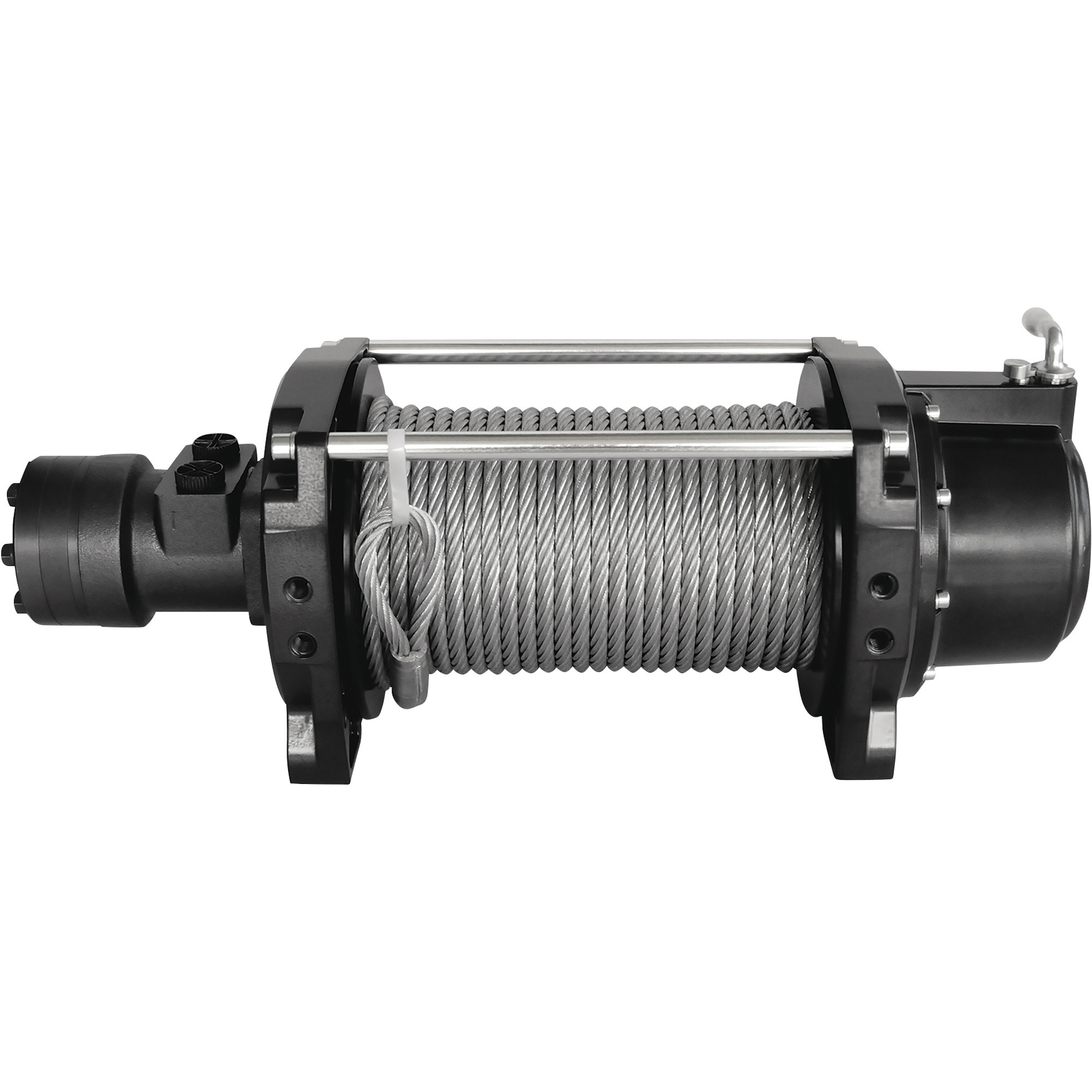 Mile Marker Hydraulic Recovery Winch, 9000-Lb. Capacity, 3/8in. x 100ft. Steel Cable, Model# 70-59000C